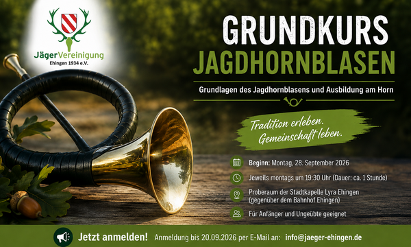 Grundkurs Jagdhornblasen – jetzt anmelden