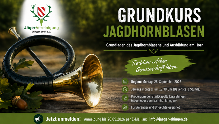 Grundkurs Jagdhornblasen – jetzt anmelden